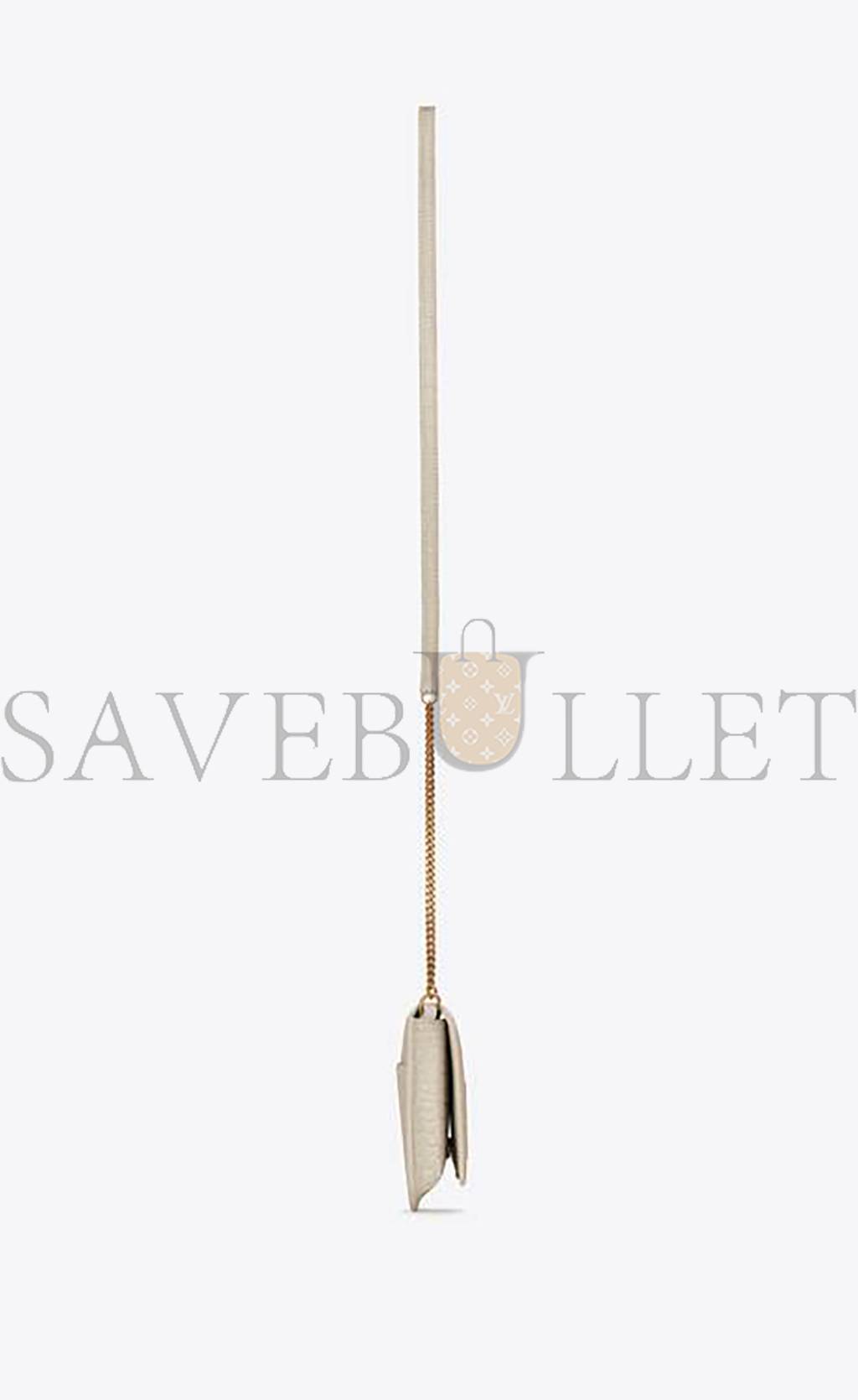 Y*L cassandre phone holder with strap in shiny crocodile-embossed leather 635095dnd1j9207 (18*11*2.5cm)