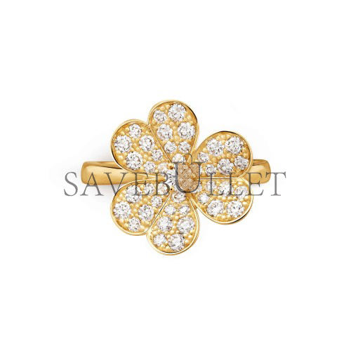 v*n cl*f arpels frivole ring, 1 flower, small model - yellow gold, Di*m*nd  vcarp2v000