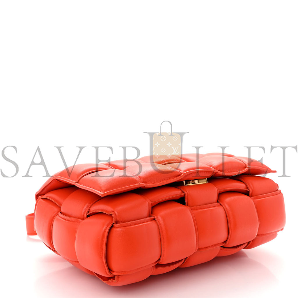 bo*te*ga Ve*ne*ta nappa maxi intreccio padded cassette crossbody bag sunburst (26*18*8cm)