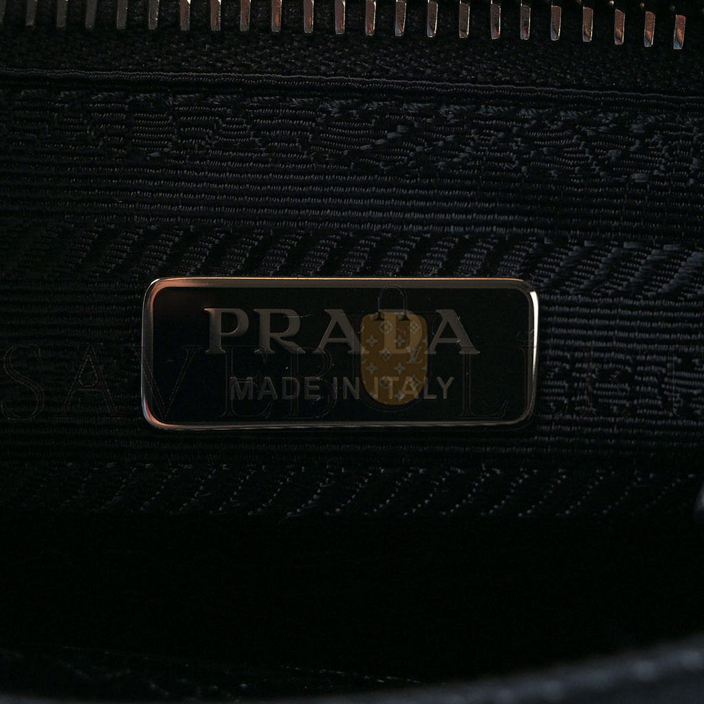 Pra*a vitello daino mini pocket tote black (19*17*10cm)