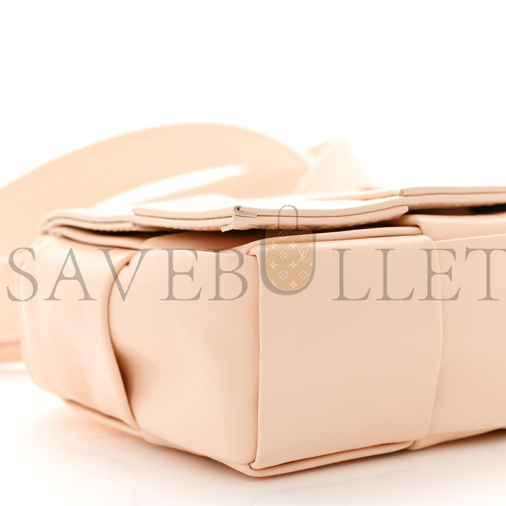 bo*te*ga Ve*ne*ta lambskin maxi intrecciato extra mini cassette crossbody bag melon washed (12*9*4cm)