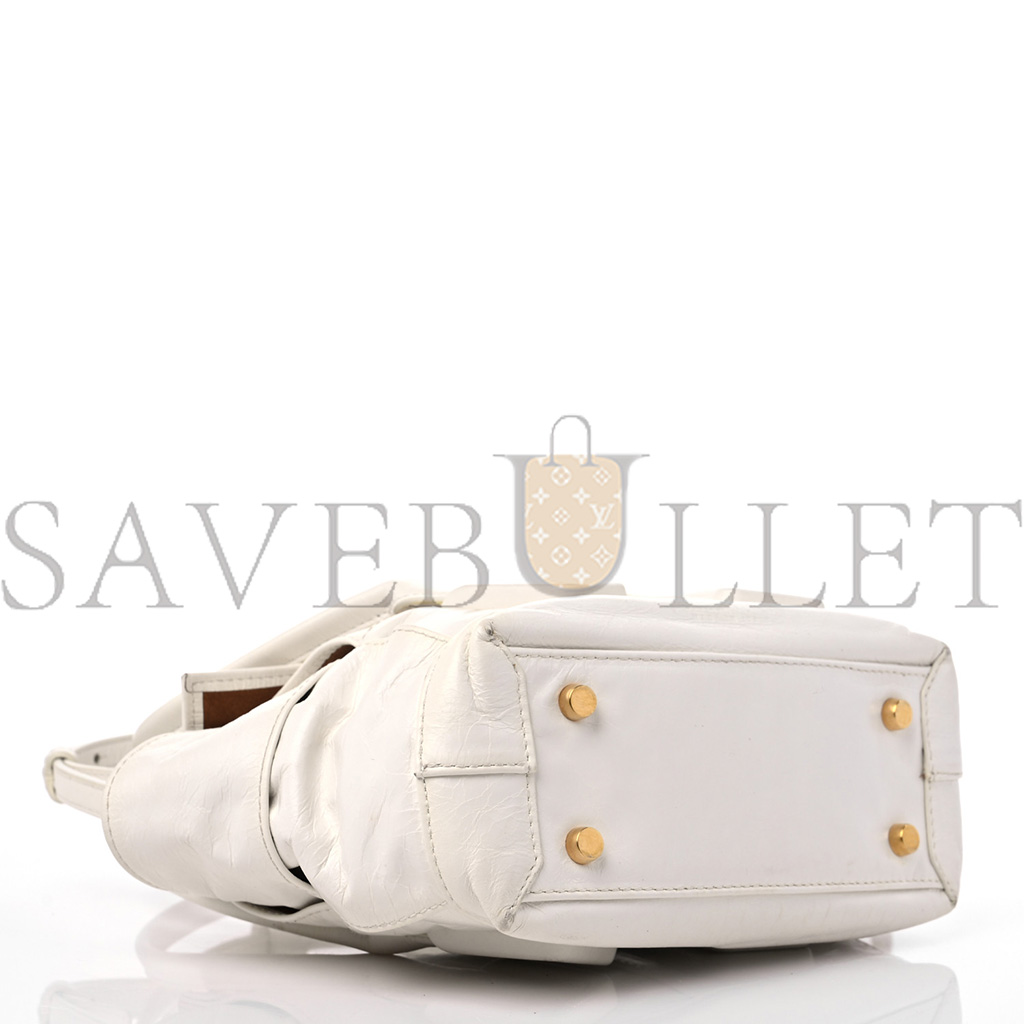 bo*te*ga Ve*ne*ta paper calfskin maxi intrecciato mini arco slouch plaster (18*17*8cm)