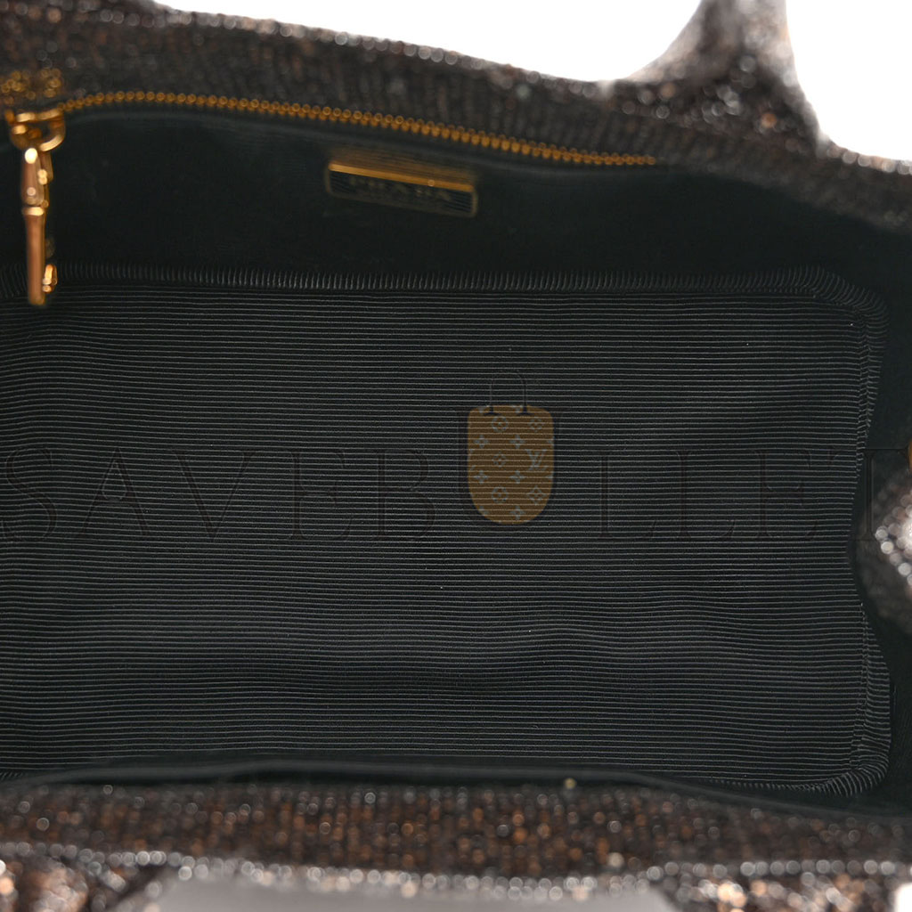 Pra*a broccato chain tote caffÉ (22*15*14cm)