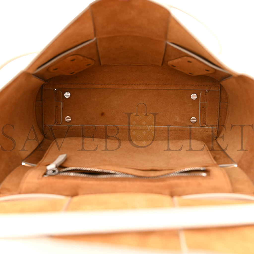 bo*te*ga Ve*ne*ta french calfskin maxi intrecciato small arco bianco (33*20*9cm)