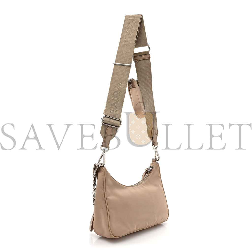 Pra*a nylon re-edition 2005 shoulder bag cammeo (22*13*6cm)