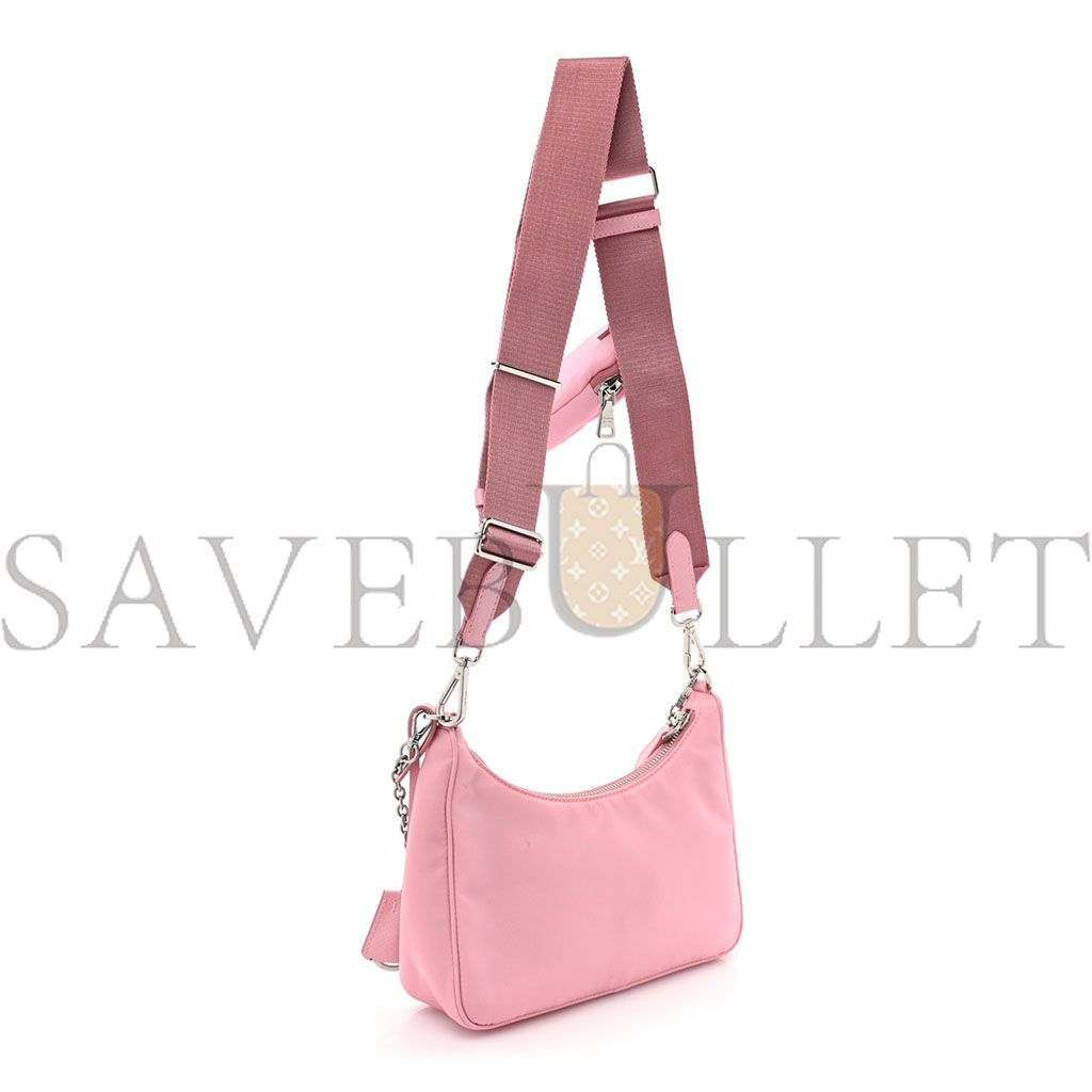 Pra*a nylon re-edition 2005 shoulder bag rosa (22*12*6cm)