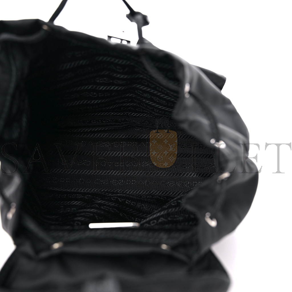 Pra*a nylon vela mini crossbody backpack black (19*19*9cm)