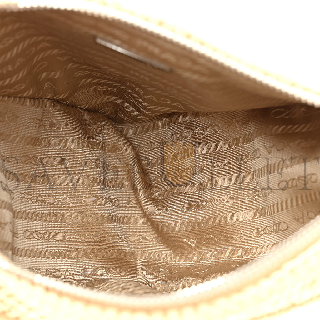 Pra*a raffia triangle shoulder bag natural (27*16*10cm)