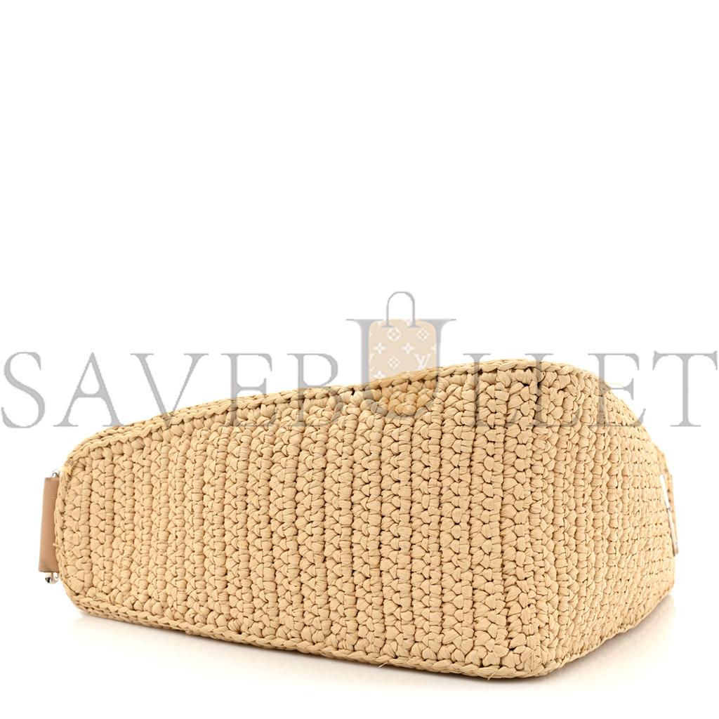 Pra*a raffia triangle shoulder bag natural (27*16*10cm)