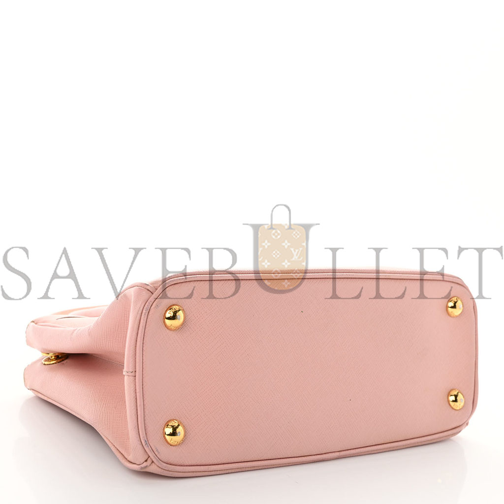 Pra*a saffiano small galleria double zip tote orchidea (27*17*11cm)