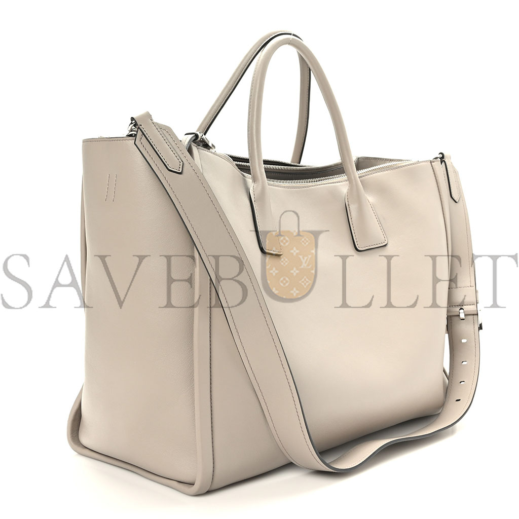 Pra*a soft calfskin large concept tote pomice (30*25*21cm)