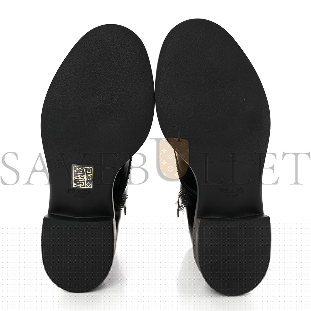 Pra*a spazzolato chocolate 50mm combat boots 36 black