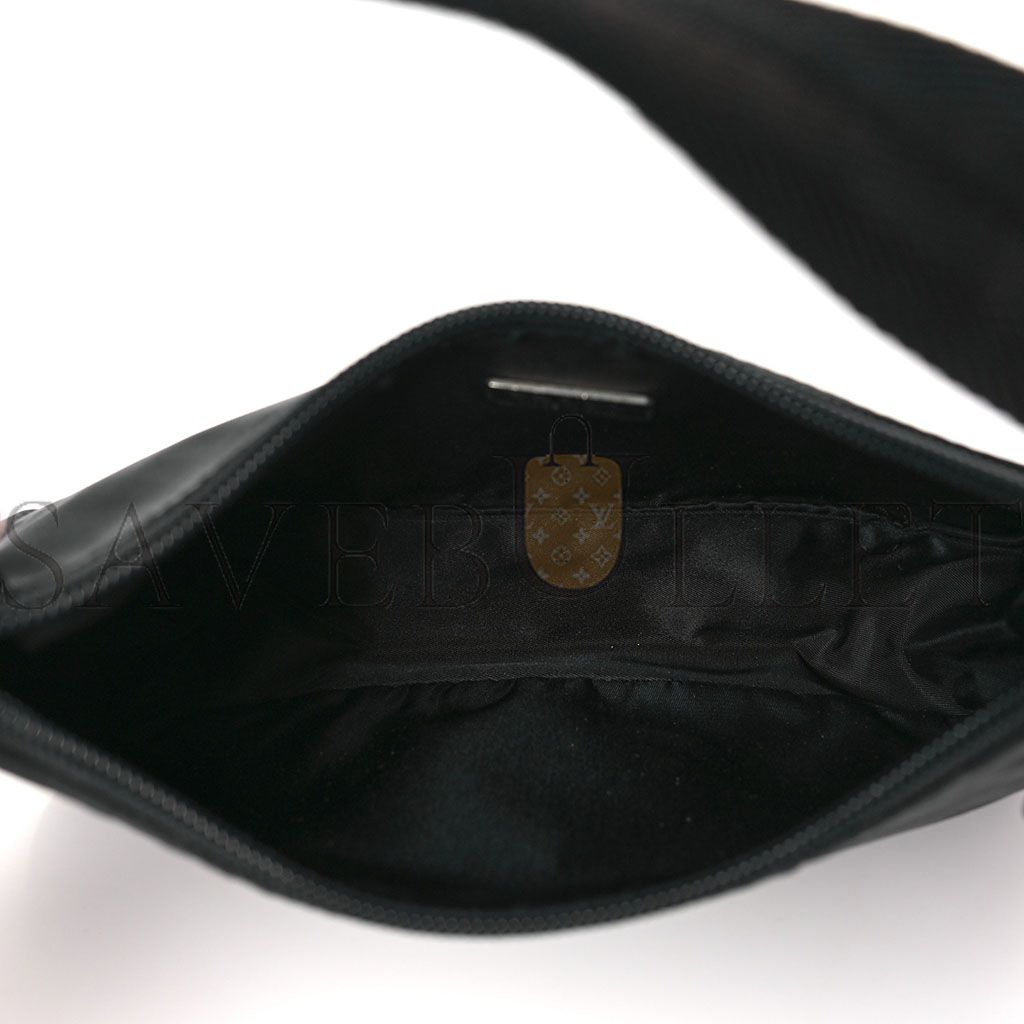 Pra*a tessuto nylon sport mini shoulder bag black (22*17*6cm)