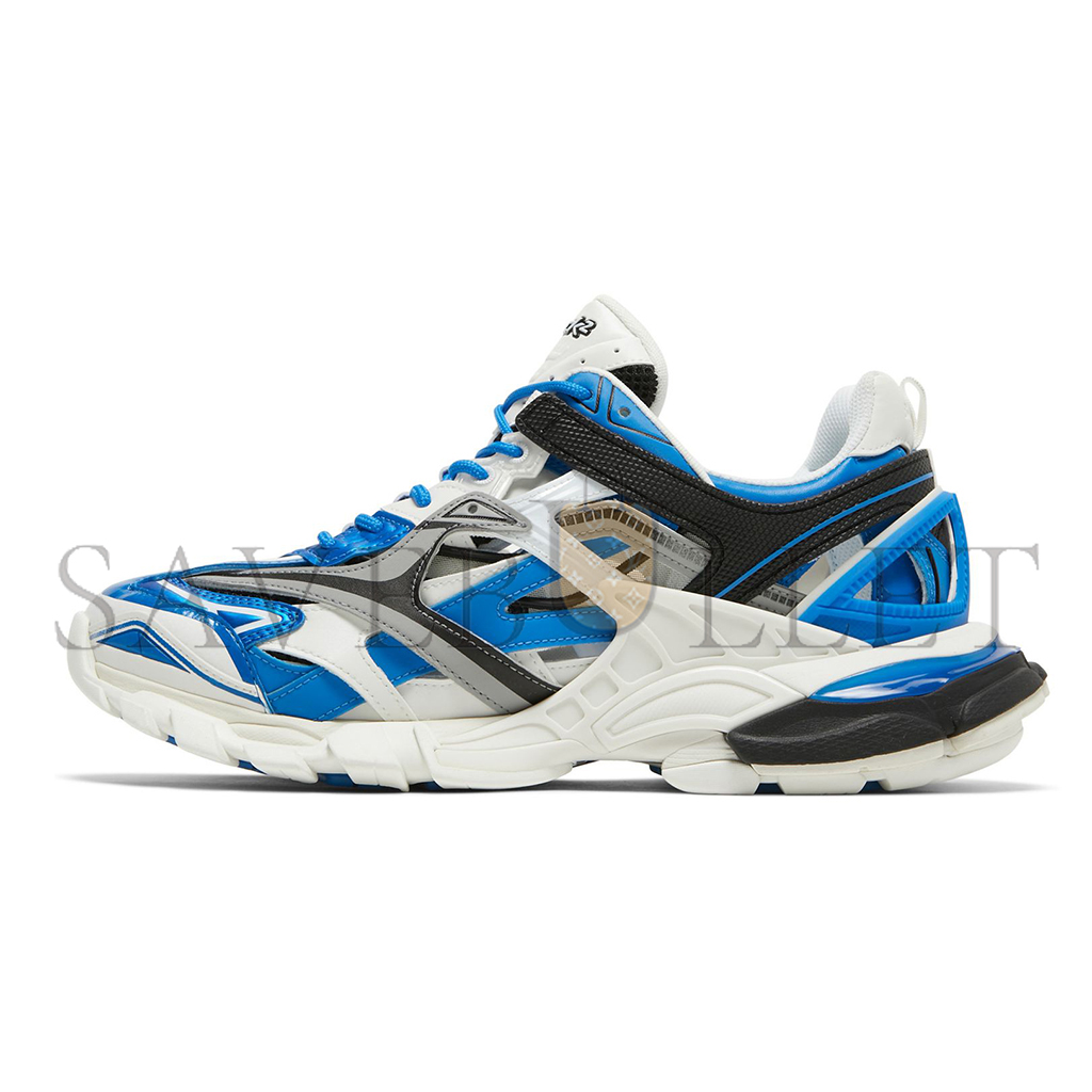 Ba*len*cia*ga white & blue track 2.0 sneakers 568615w3gc29203