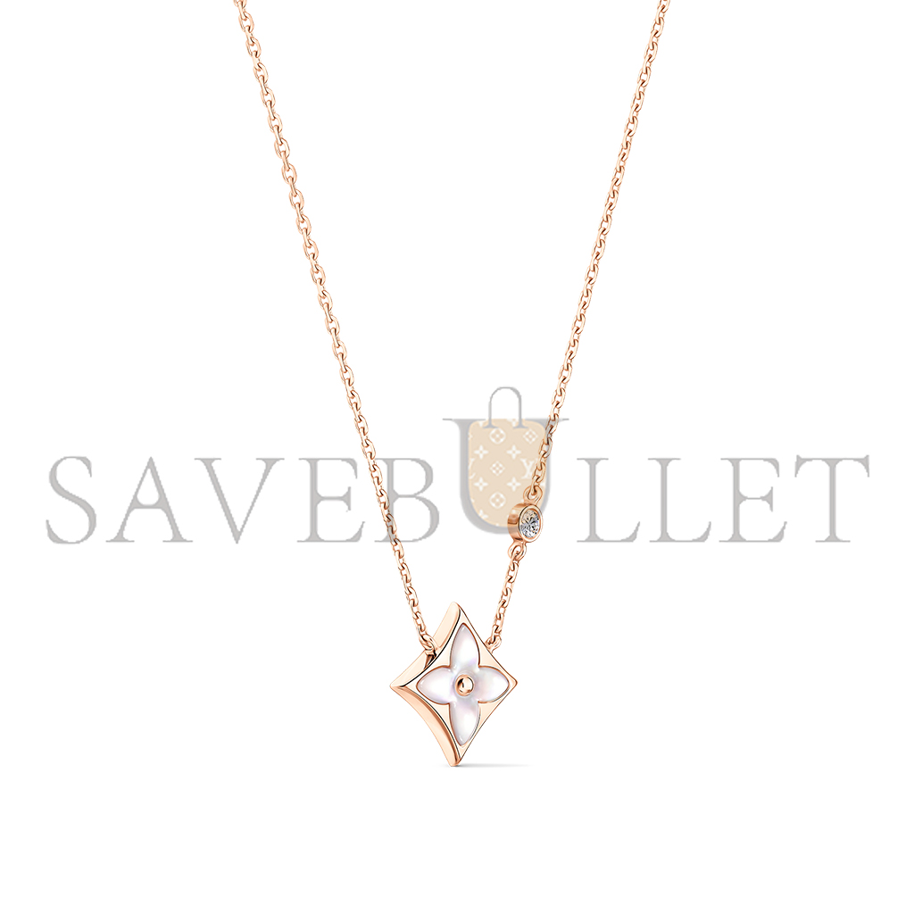 l**is v*t*n colour blossom bb star pendant, pink gold, white mother-of-pearl and Di*m*nd q93892