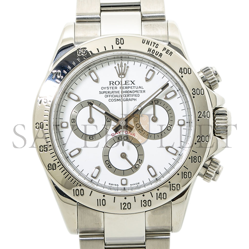 R*l*x daytona cosmograph card white dial mens watch 40mm 116520