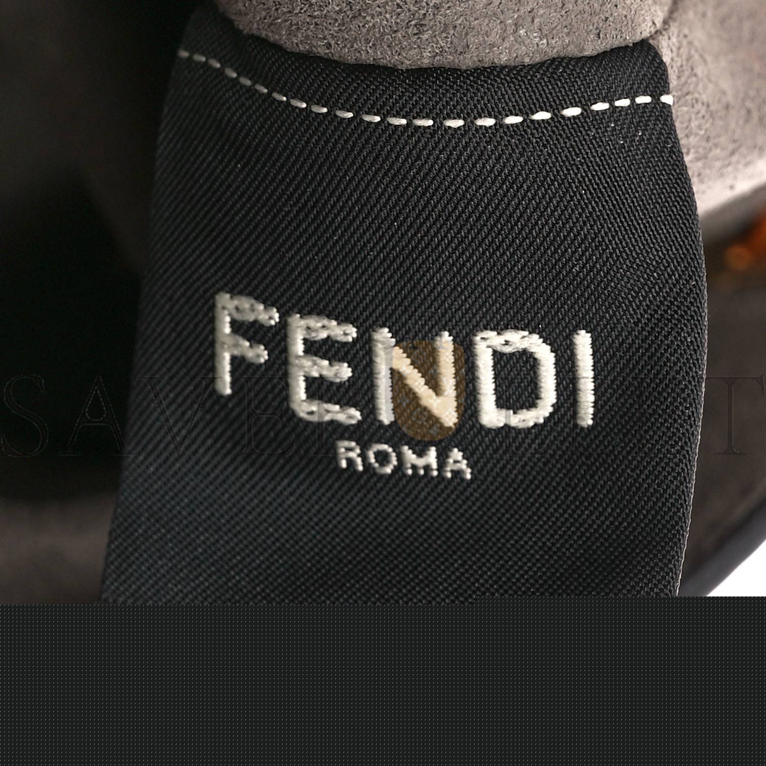 F**di vitello liberty f is F**di ff 1974 embossed mini mon tresor bucket bag brandy (20*13*11cm)