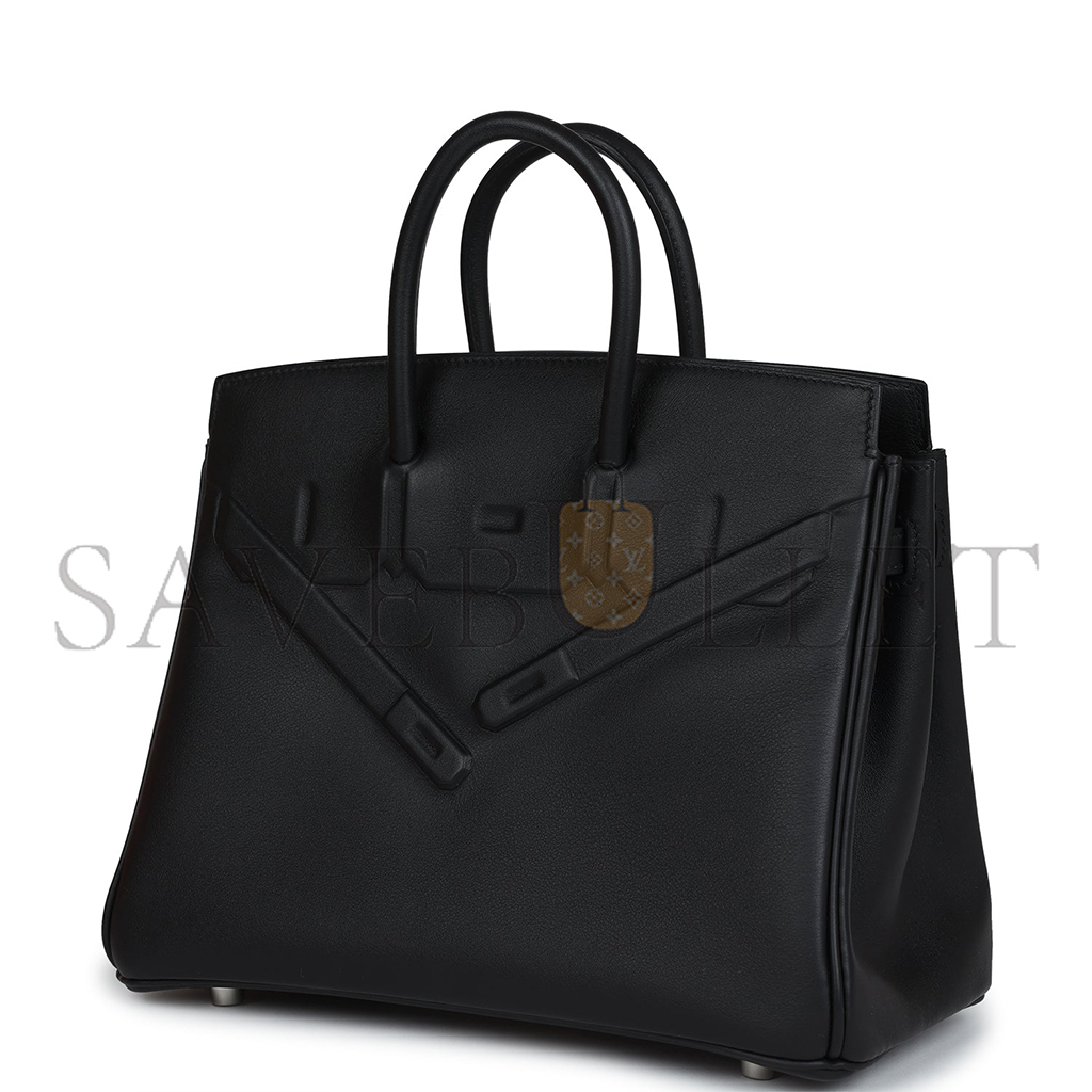 H**mes master birkin 25 shadow black bag 276375 (25*20*13cm)