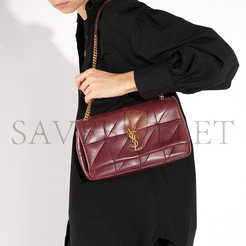 Y*L jamie 4.3 shoulder bag quilted leather dark red 515821cop676475 (25*15*7.5cm)