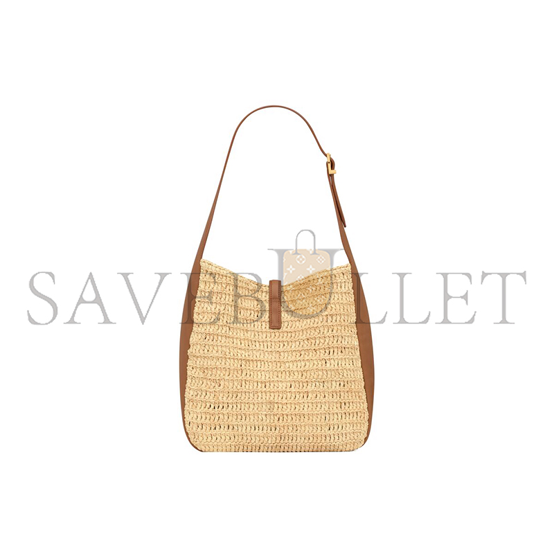 y*l le 5 À 7 S*pple small in raffia and leather 823812gaaez2791 (22*22*9cm)