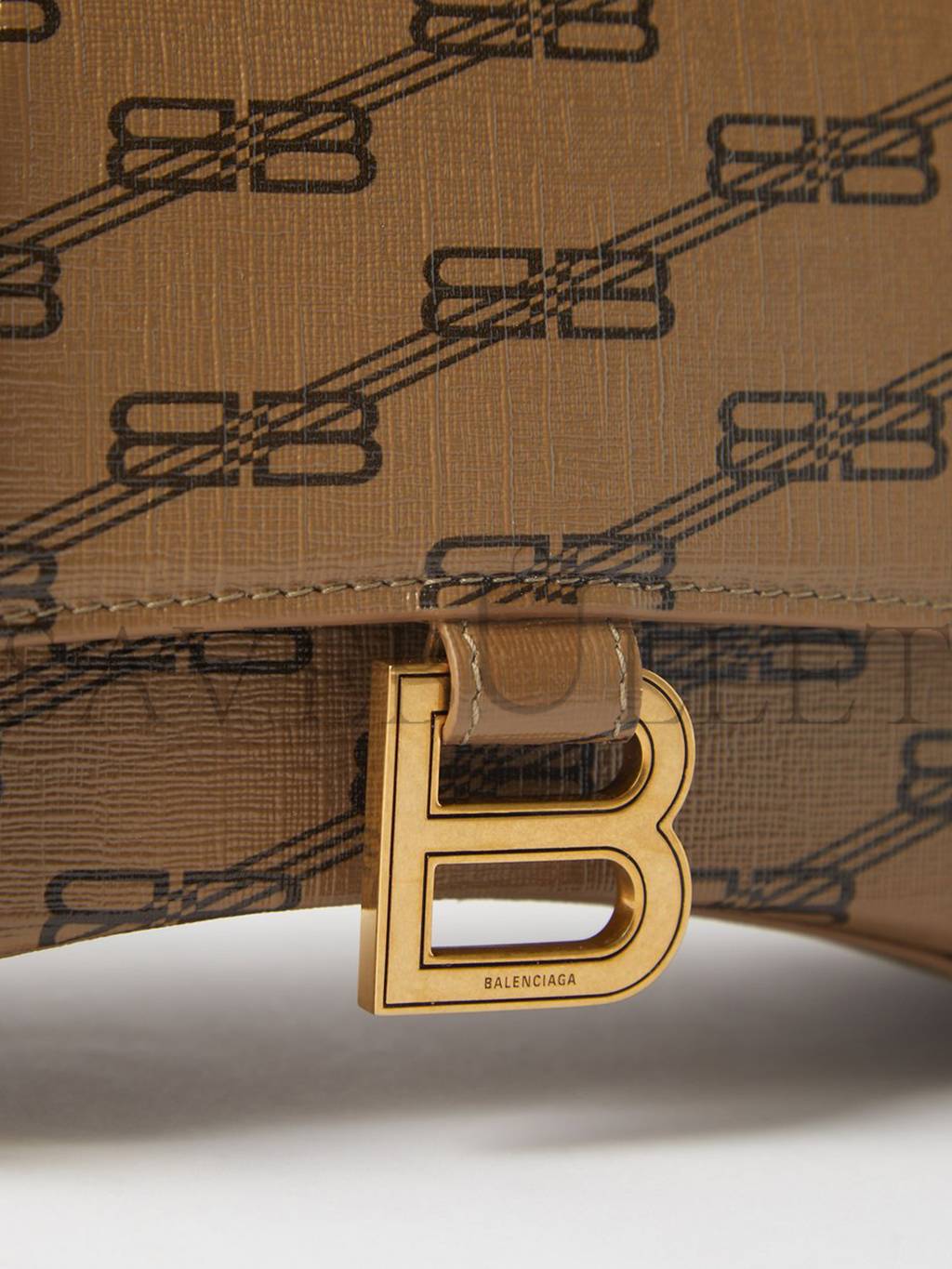 Ba*len*cia*ga beige hourglass s bb-print coated canvas bag matchesfashion us (22.5*15*10cm)