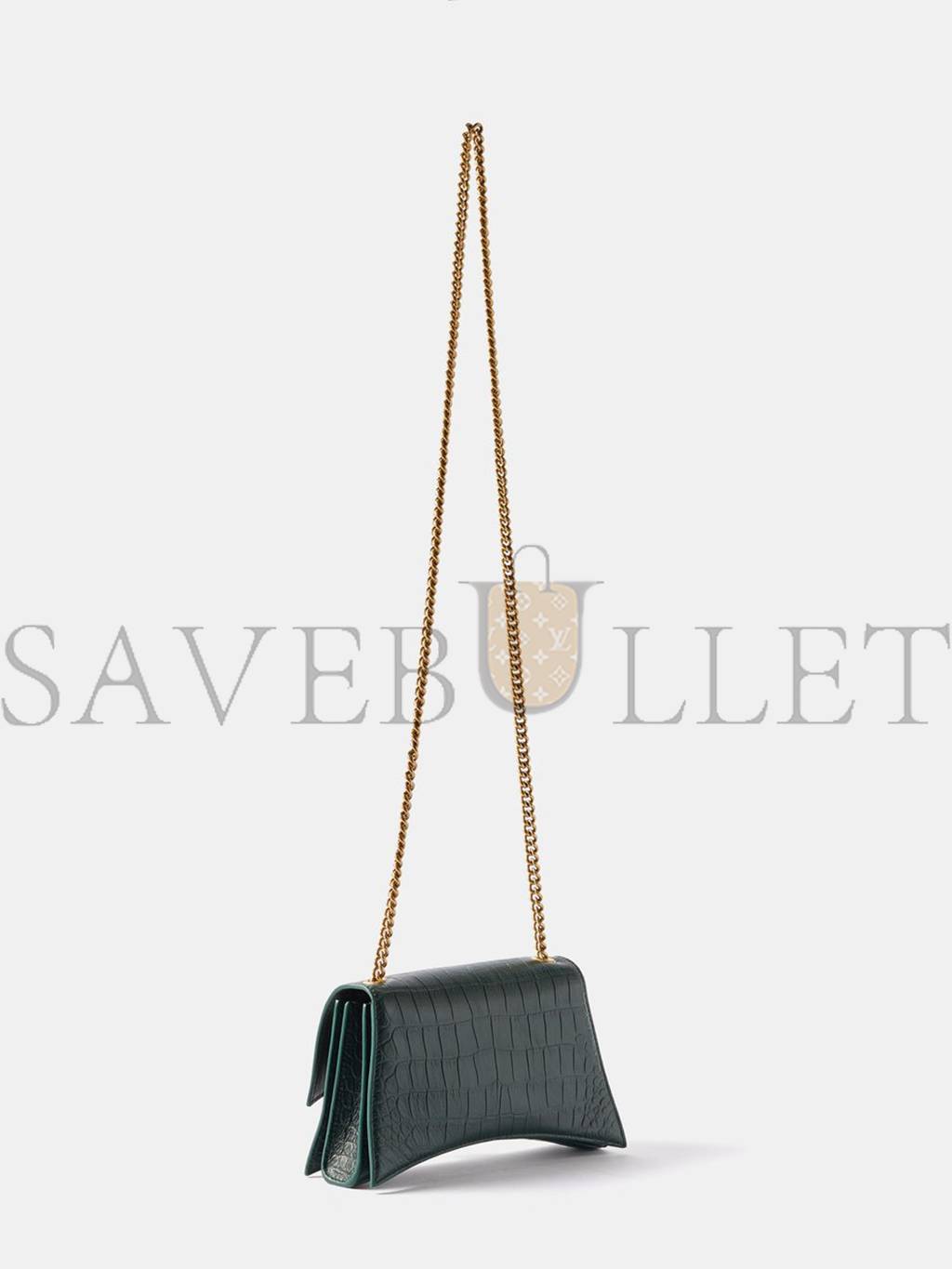 Ba*len*cia*ga green crush xs crocodile-effect leather cross-body bag matchesfashion us (21.5*11*5cm)