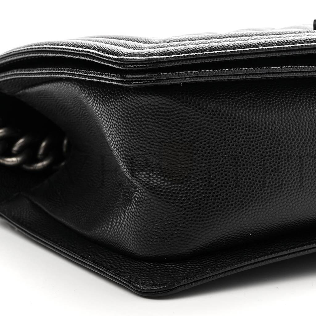 Ch*el caviar quilted medium boy flap black silver hardware (25*15*8cm)