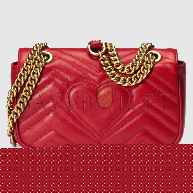 G*u*i gg marmont matelassÉ mini bag ‎446744   (23*14*6cm)