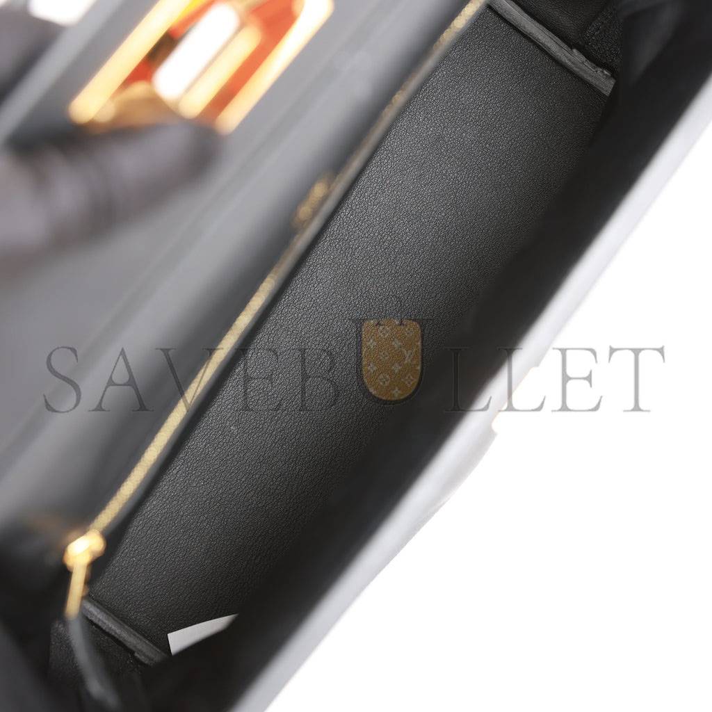 H**mes 2424 bag 29 black togo and swift gold hardware (29*24*15cm)