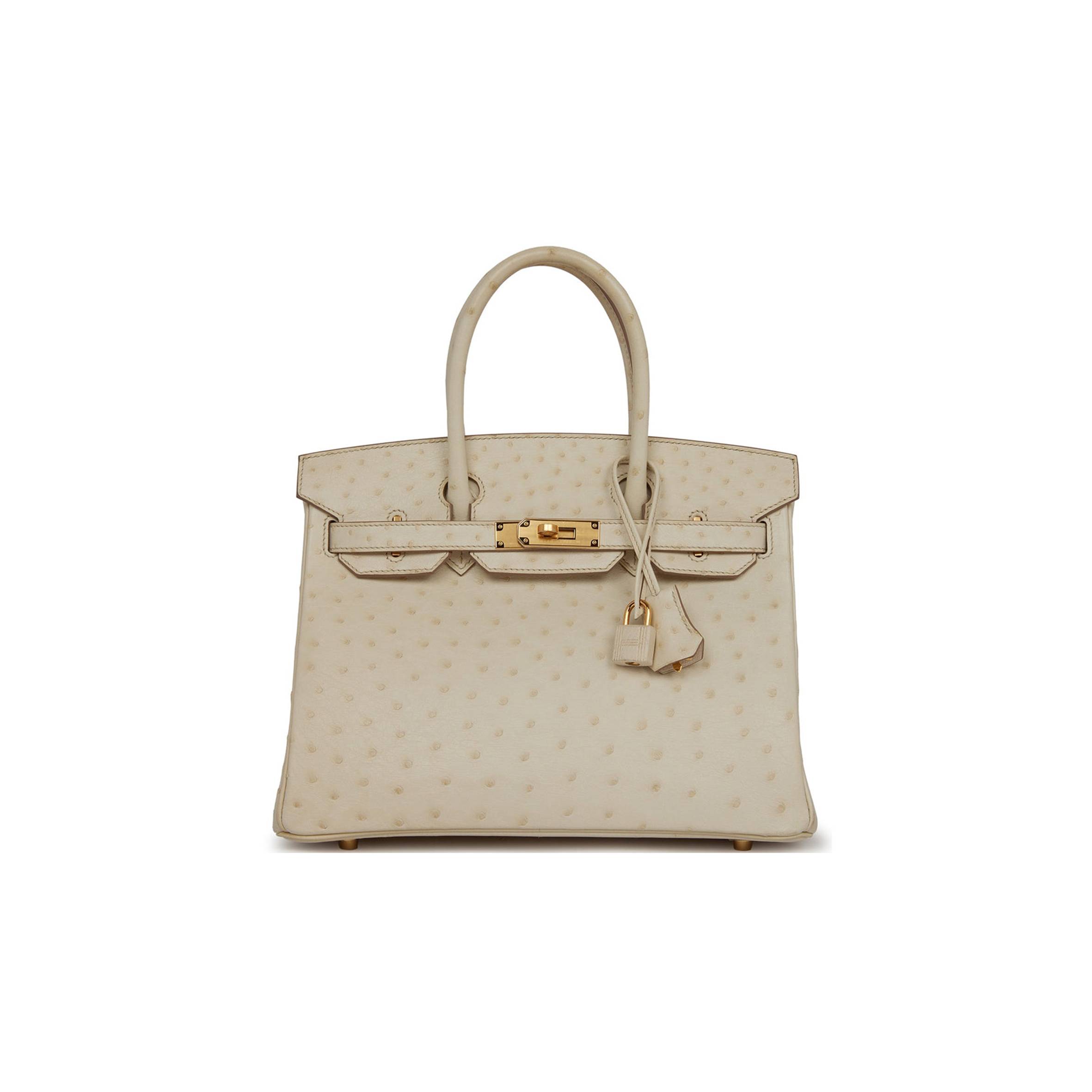 H**mes birkin 30 beton ostrich gold hardware (30cm)