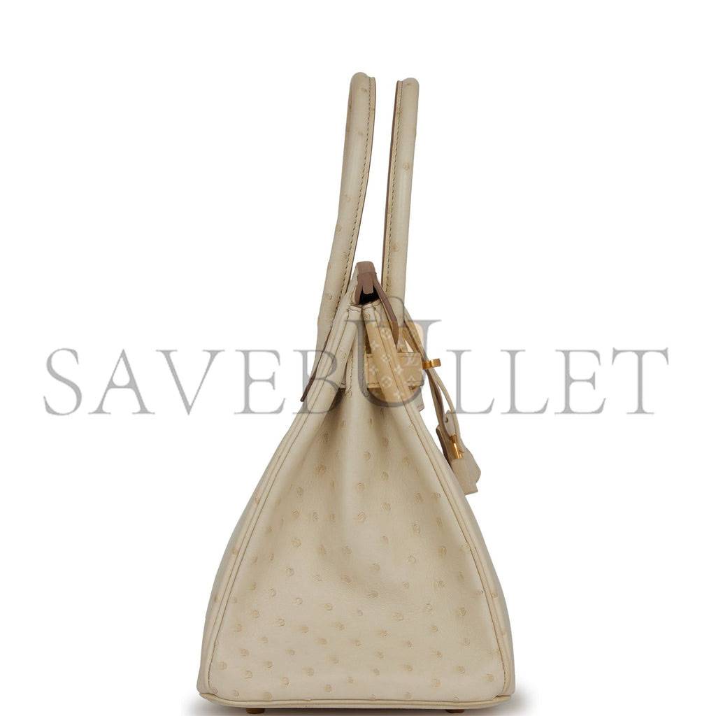 H**mes birkin 30 beton ostrich gold hardware (30cm)