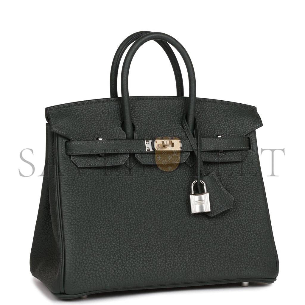 H**mes birkin 25 vert fonce togo gold hardware handmade (25cm)