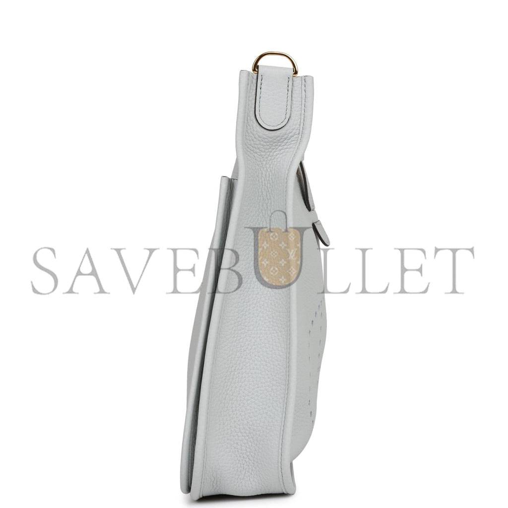 H**mes evelyne iii pm bleu lin clemence gold hardware (29*30*7cm)