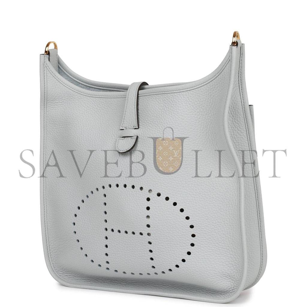 H**mes evelyne iii pm bleu lin clemence gold hardware (29*30*7cm)