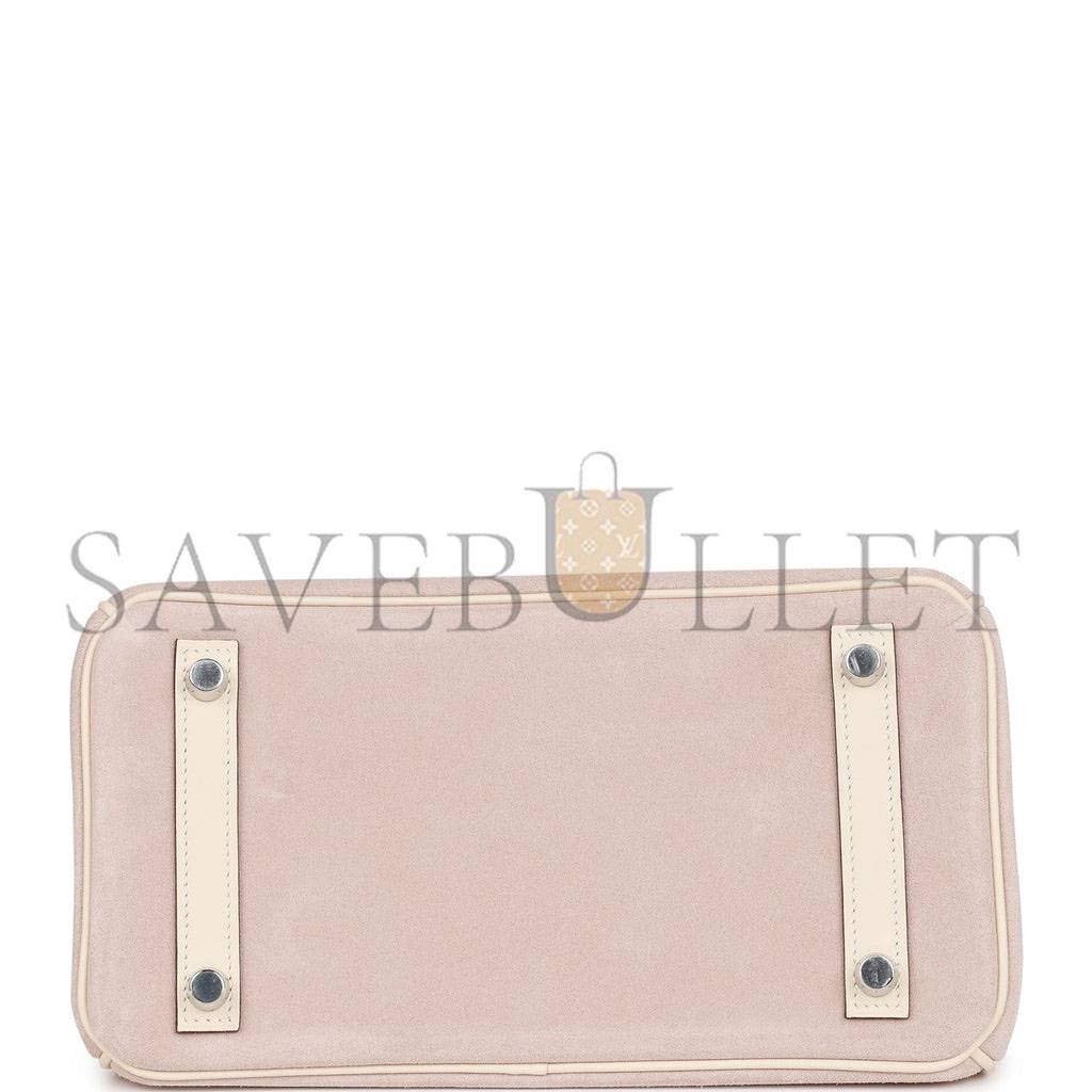 H**mes birkin 25 glycine grizzly and nata swift palladium hardware (25cm)