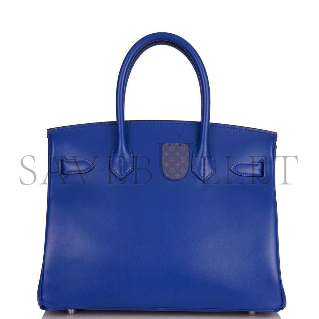 H**mes birkin 30 bleu electric tadelakt palladium hardware (30cm)