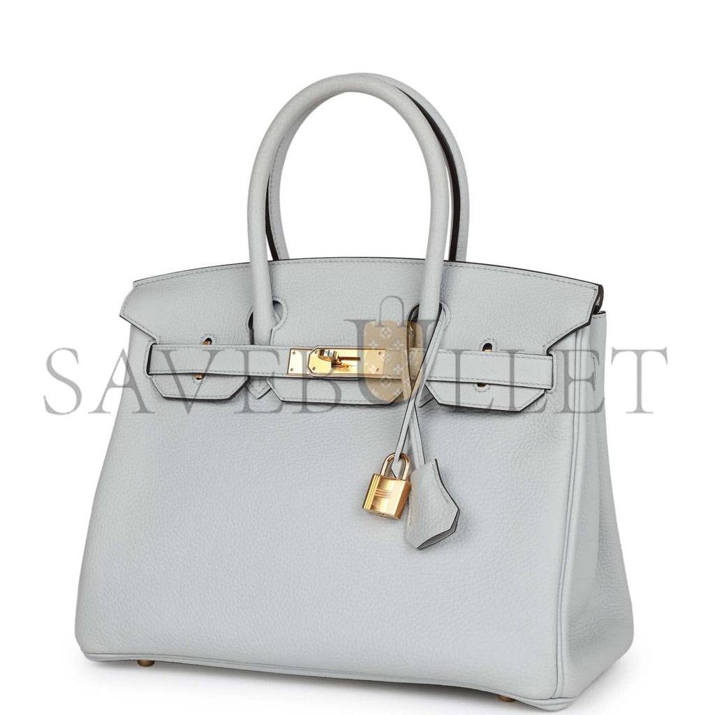 H**mes birkin 30 bleu pale clemence gold hardware (30cm)