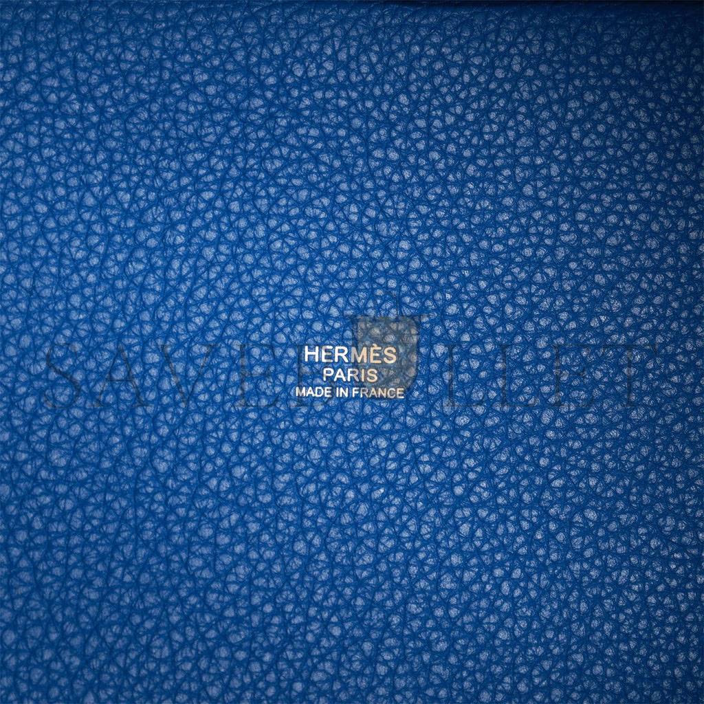 H**mes picotin lock 18 bleu france clemence gold hardware (18*13*18cm)