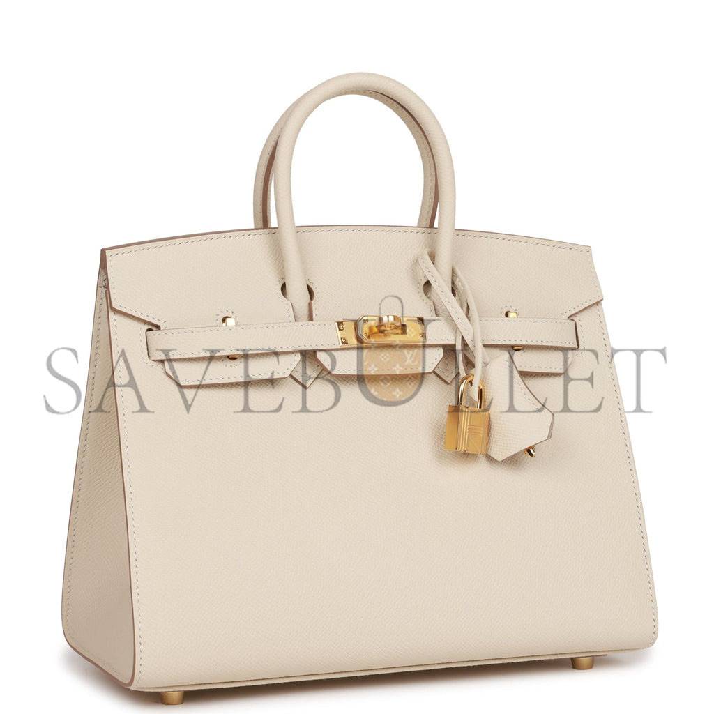 H**mes birkin sellier 25 craie epsom gold hardware handmade (25cm)