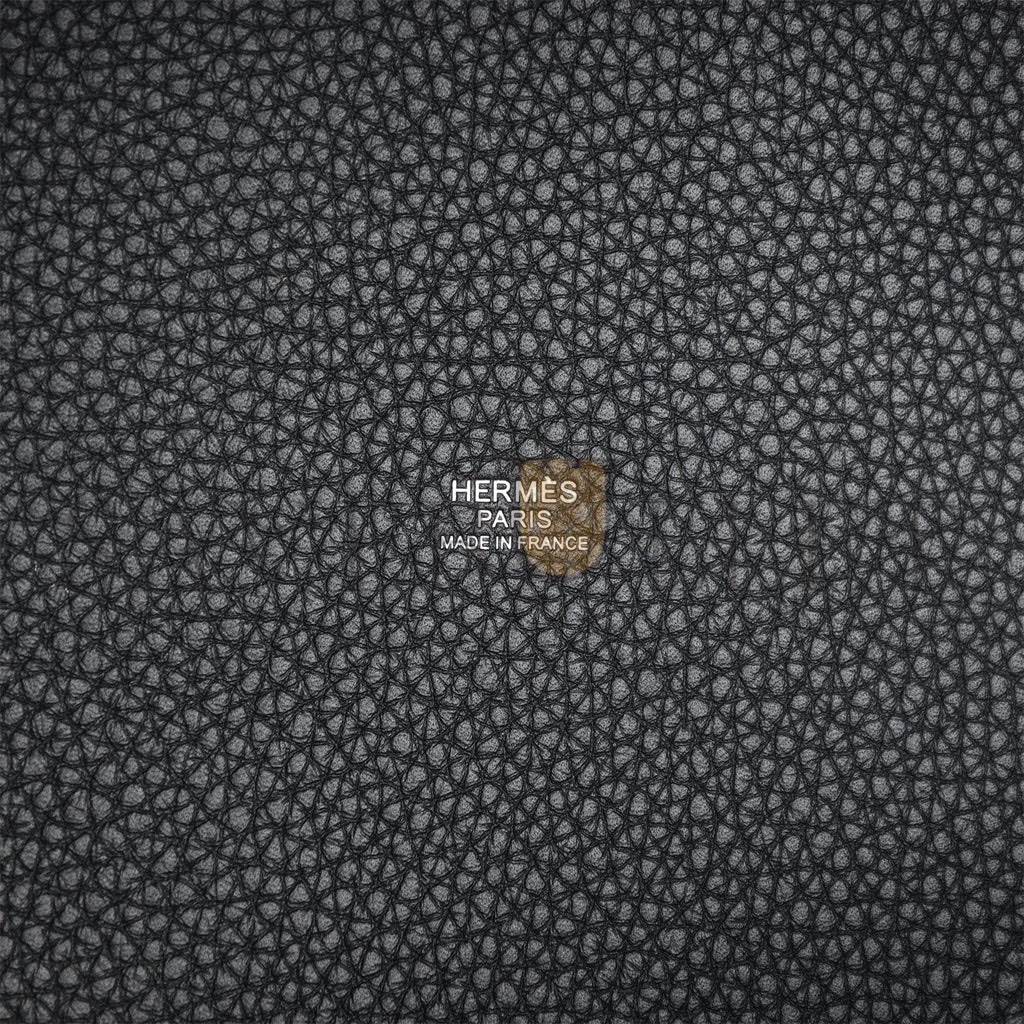 H**mes black clemence picotin lock 22cm palladium hardware (22cm)