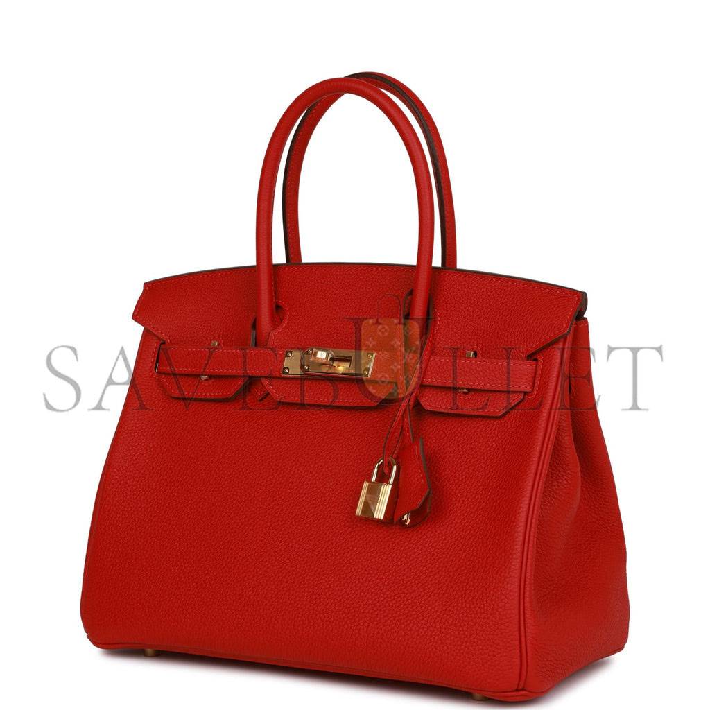 H**mes special order (hss) birkin 30 rouge casaque togo gold hardware ( 30cm*22*16cm)