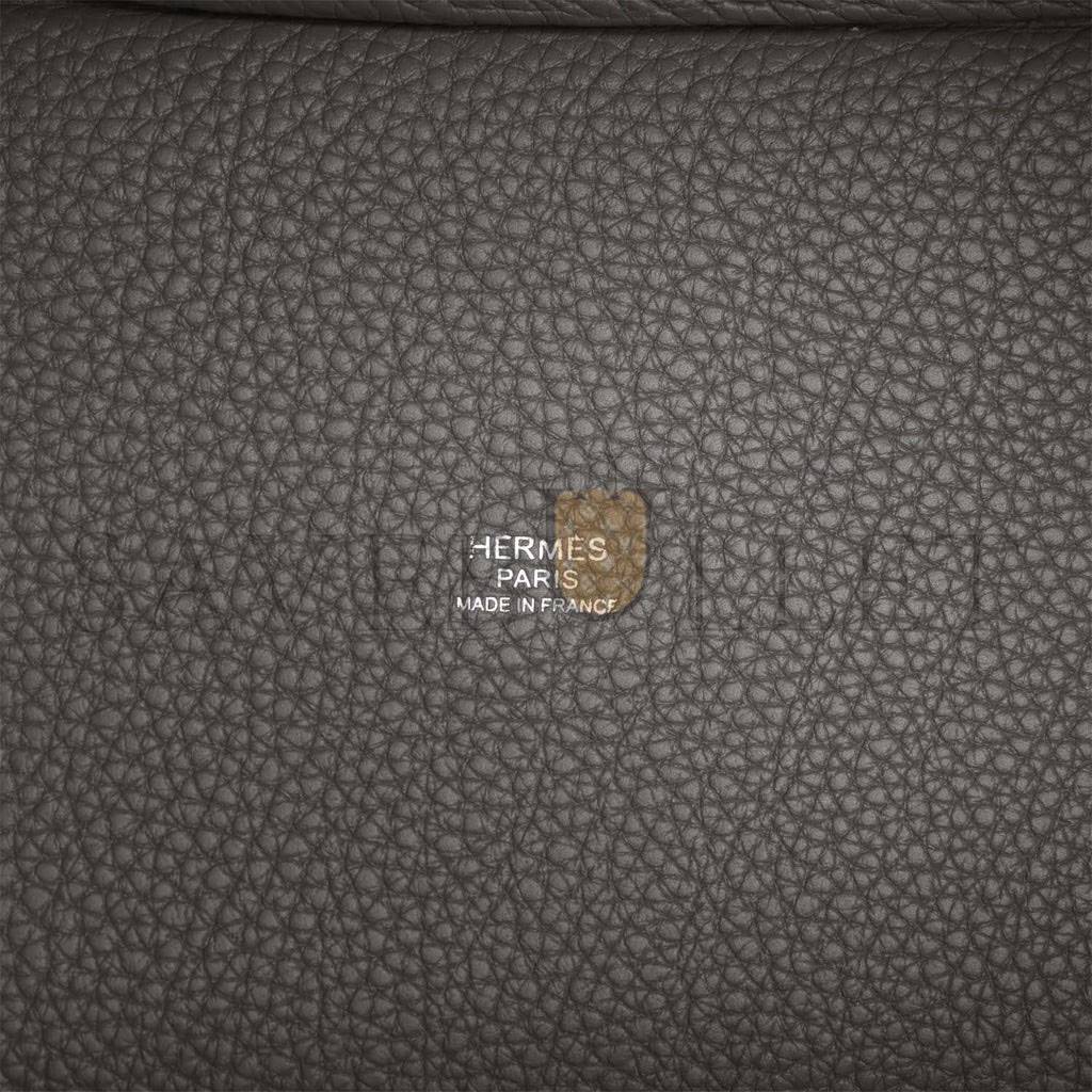 H**mes picotin lock 18 gris meyer clemence palladium hardware (18*13*18cm)