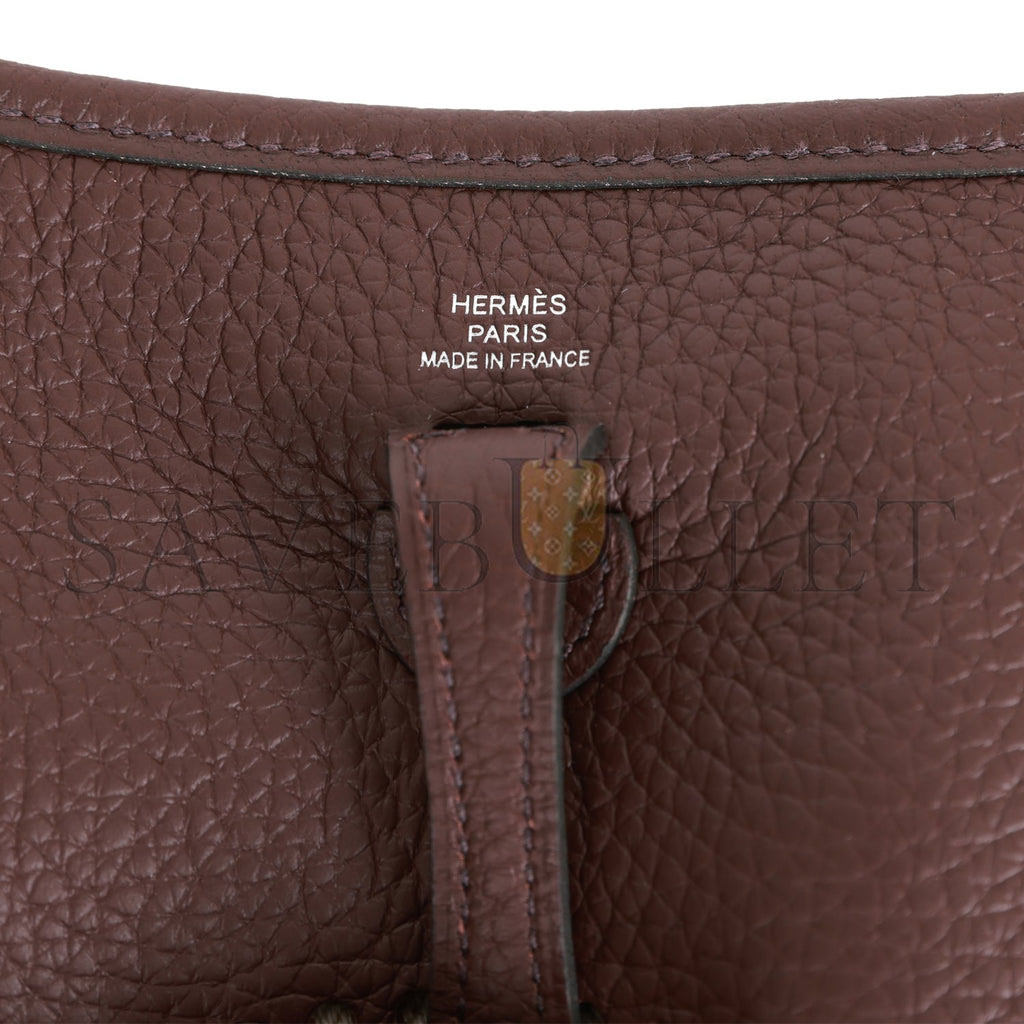 H**mes evelyne tpm rouge sellier clemence palladium hardware (17cm)