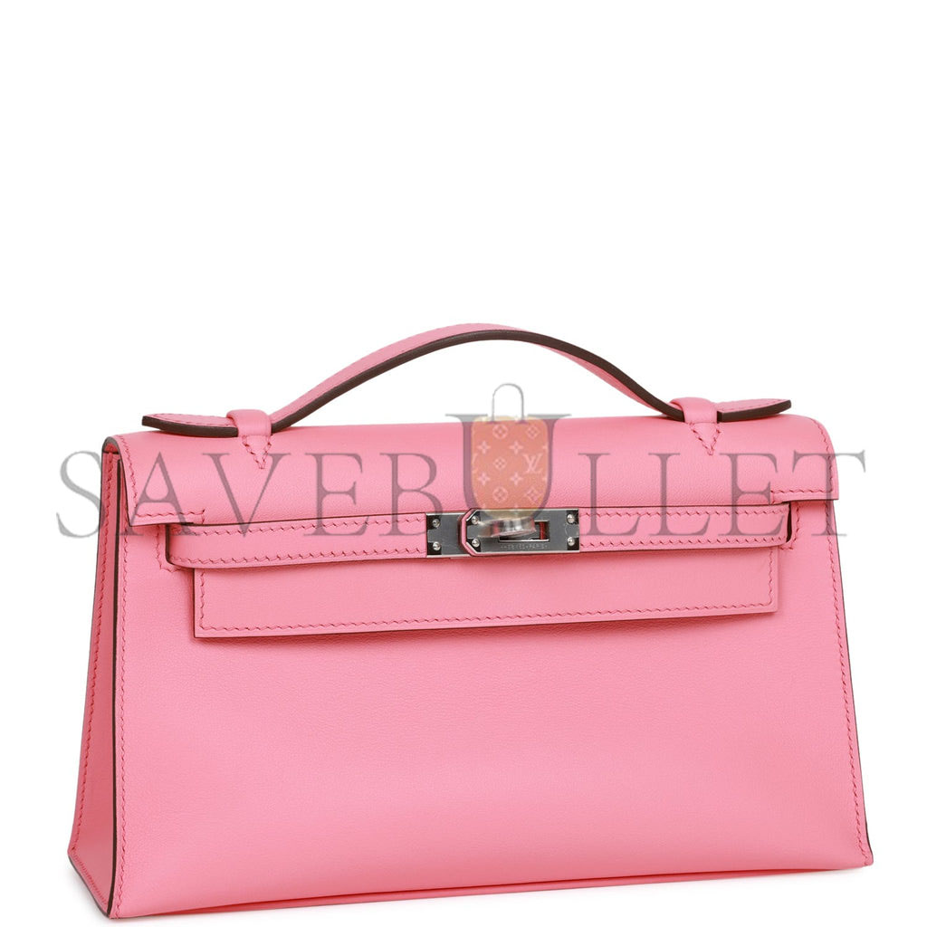 H**mes mini kelly pochette rose d