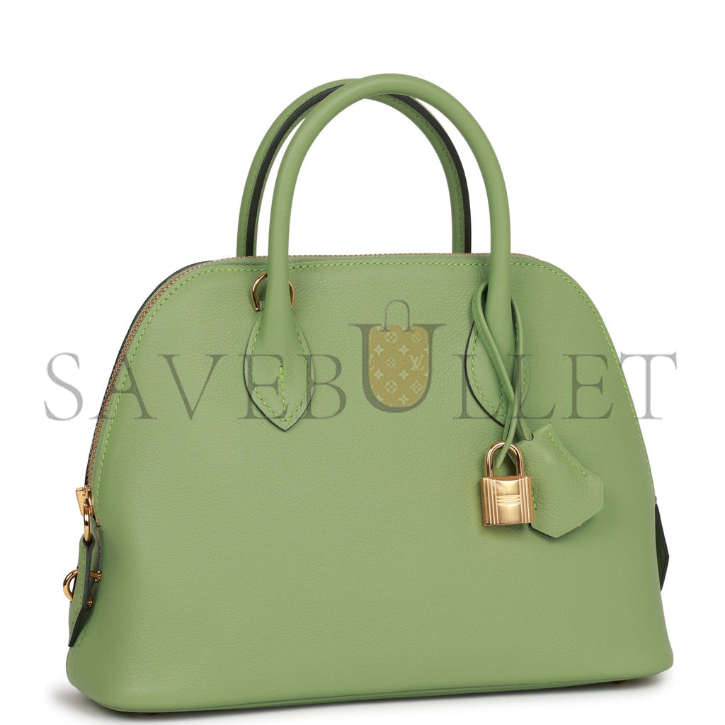 H**mes 1923 bolide 25 white evercolor verso palladium hardware (25*20*10cm)