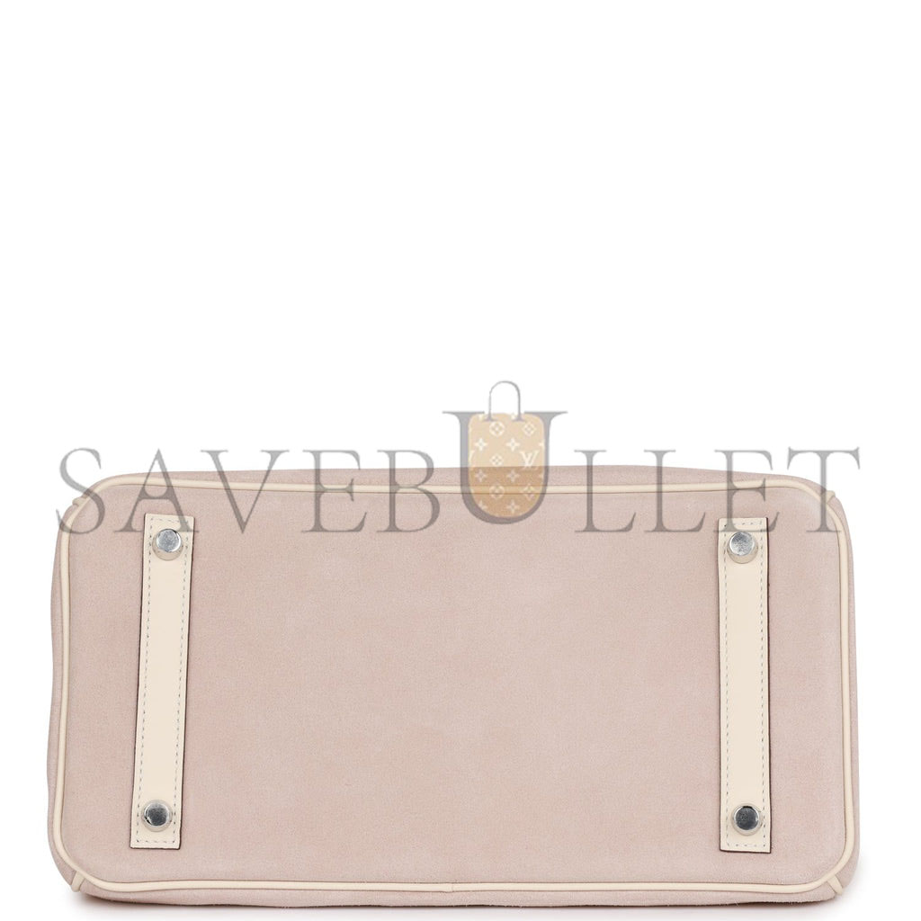 H**mes birkin 30 glycine grizzly and nata swift palladium hardware (30cm)