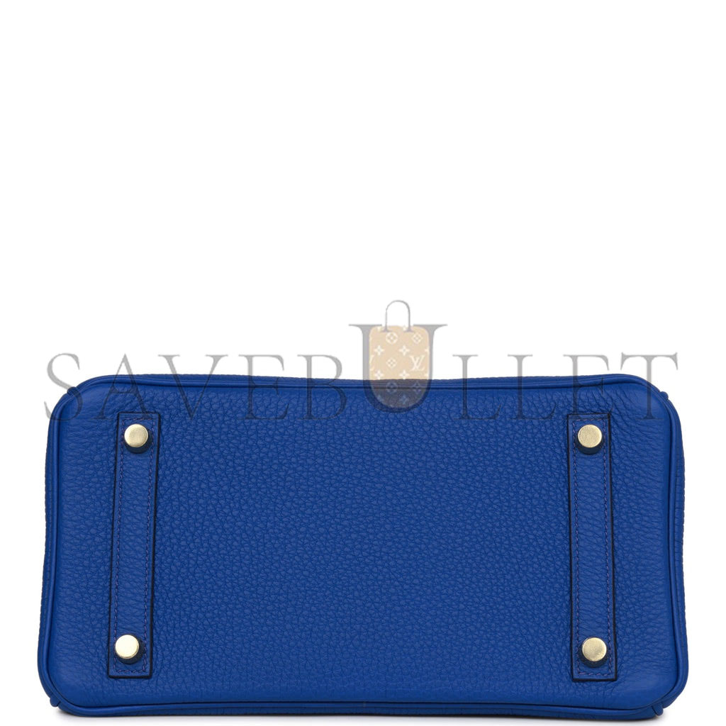 H**mes birkin 25 bleu royal togo gold hardware handmade (25cm)