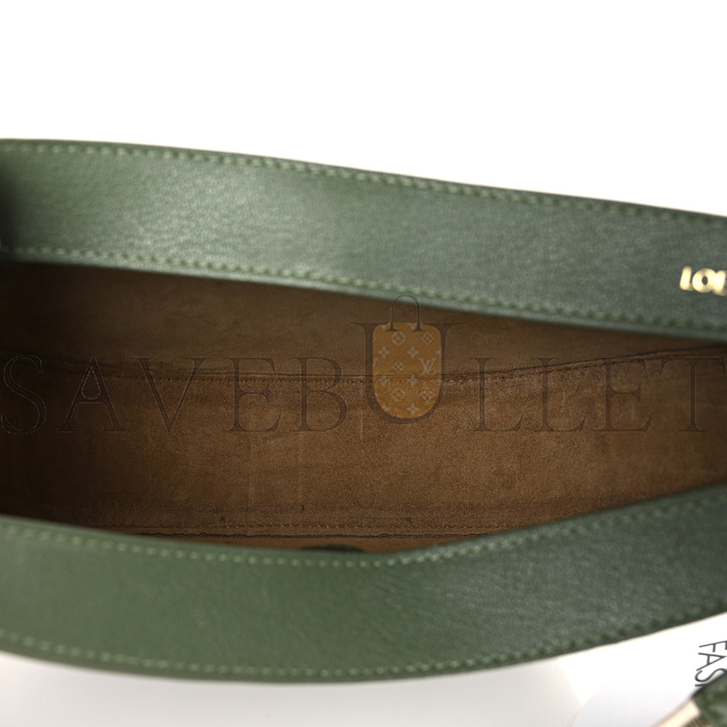 l*ew* satin calfskin jacquard small luna bag avocado green (20*14*6cm)