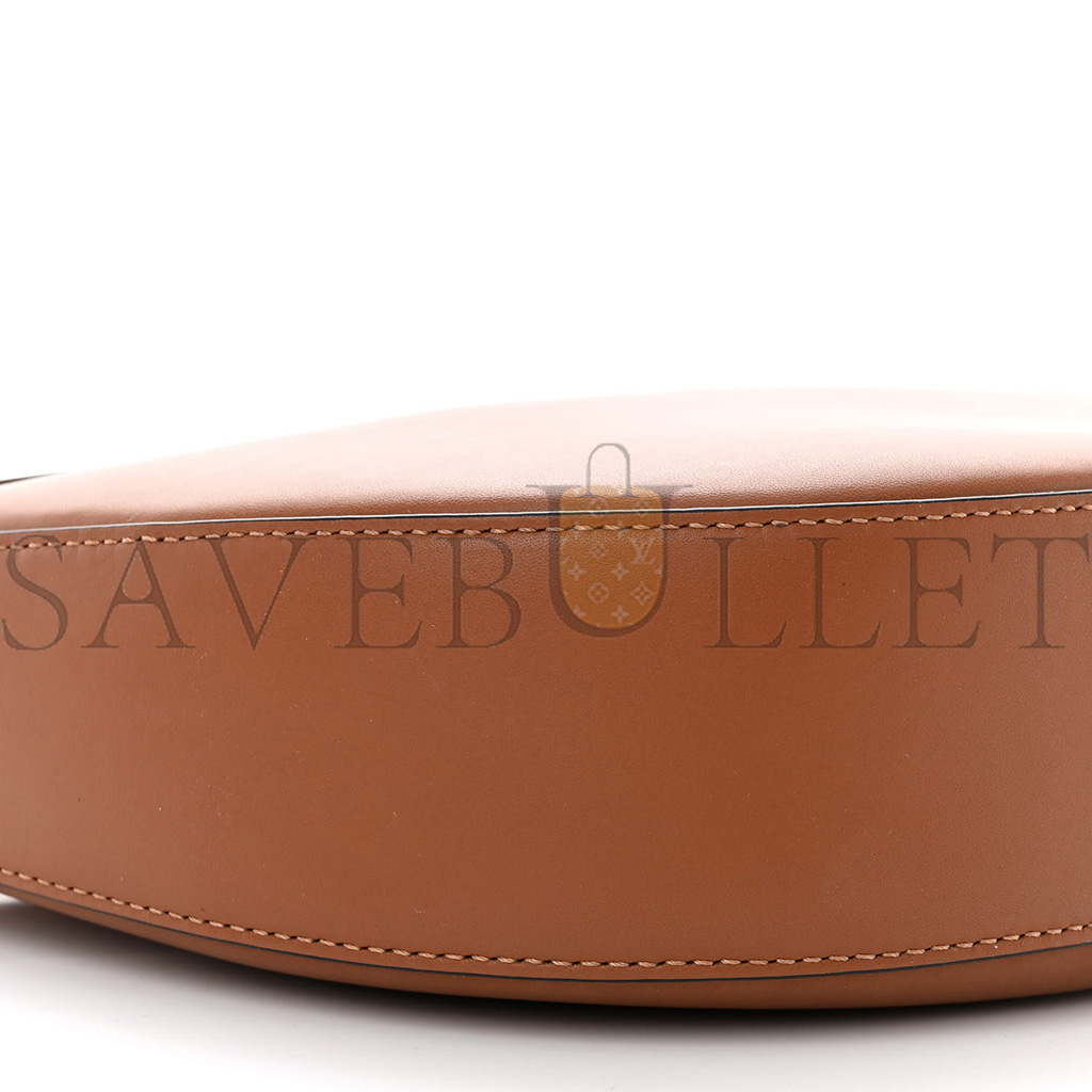 l*ew* satin calfskin jacquard luna bag pecan (28*22*6cm)