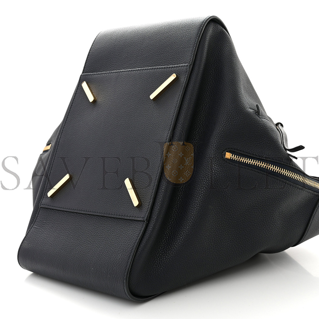 l*ew* calfskin medium hammock shoulder bag black (33*31*17cm)